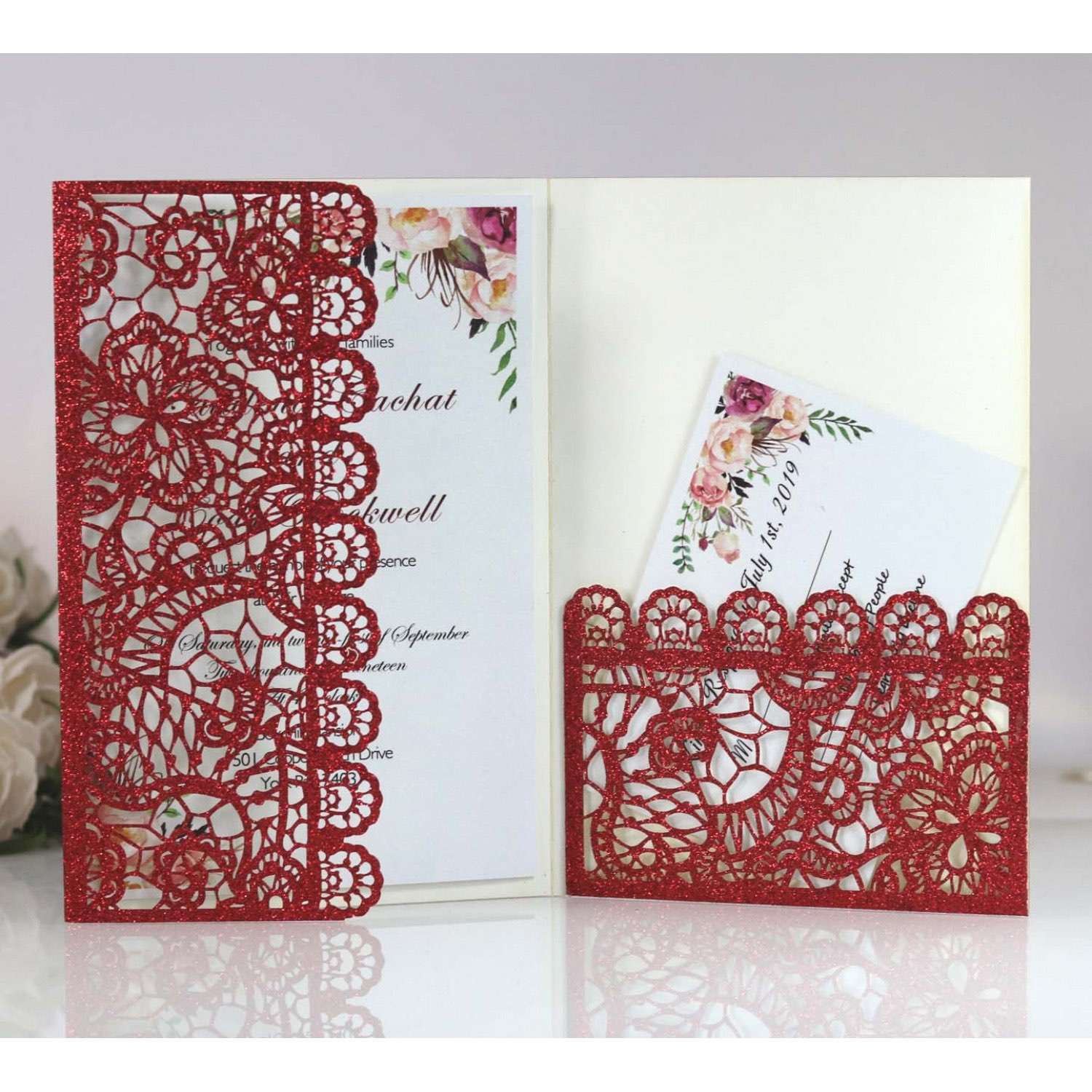 Lace Laser Cut Invitation Card Marriage Card Greeting Card Wholesale